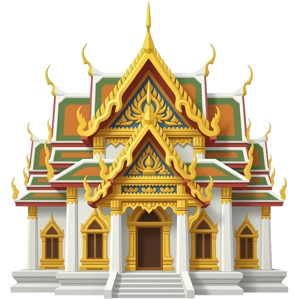 Decorative vertical line with  temple emoji