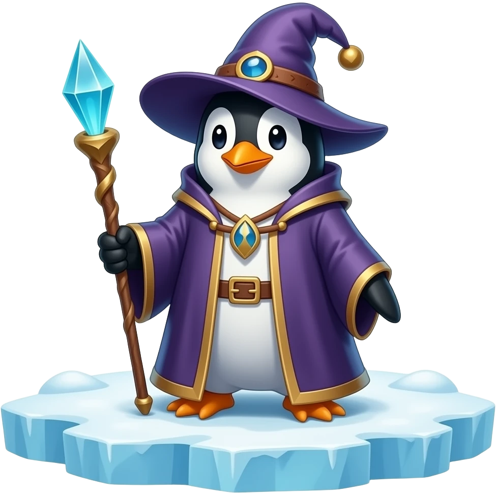 Penguin Wizard emoji