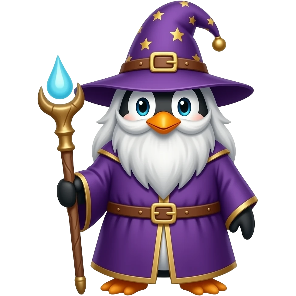 Penguin Wizard emoji