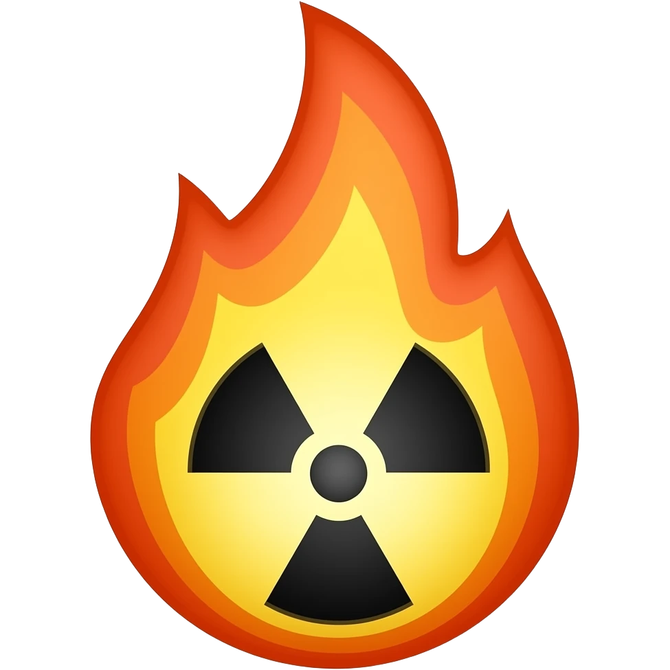 radioactive fire emoji