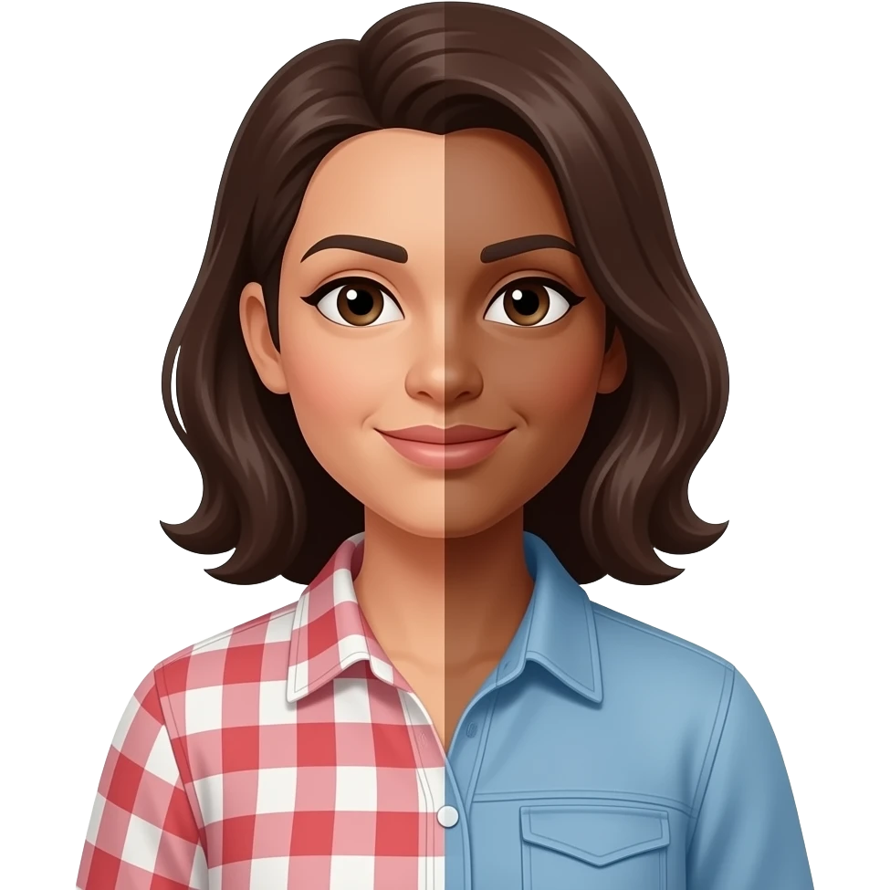 안어울리는 옷을입은 미국여성 emoji