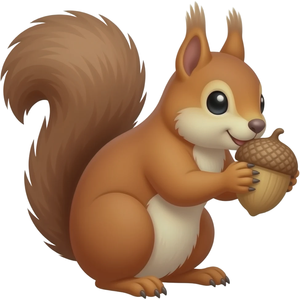 squirrel eats emoji