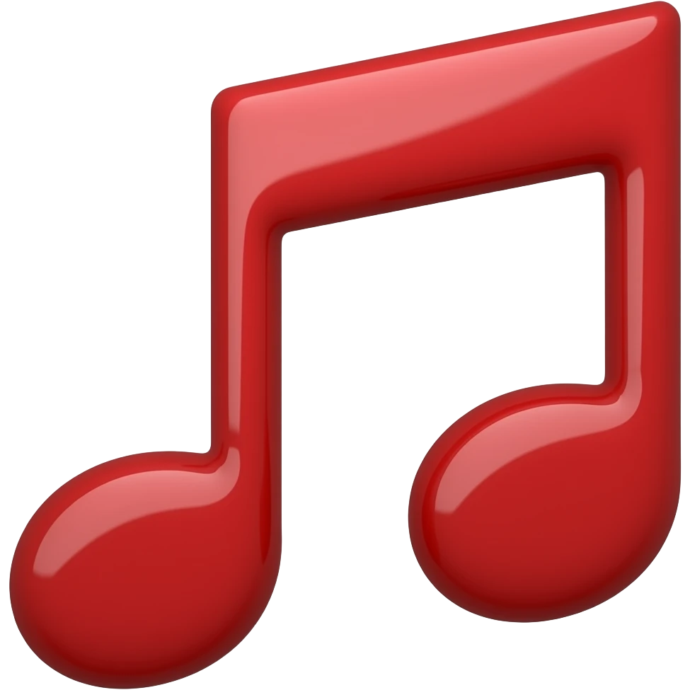 red Musical Note emoji