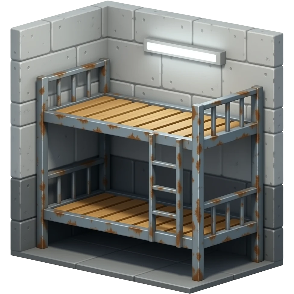 Prison cell bunk bed set emoji