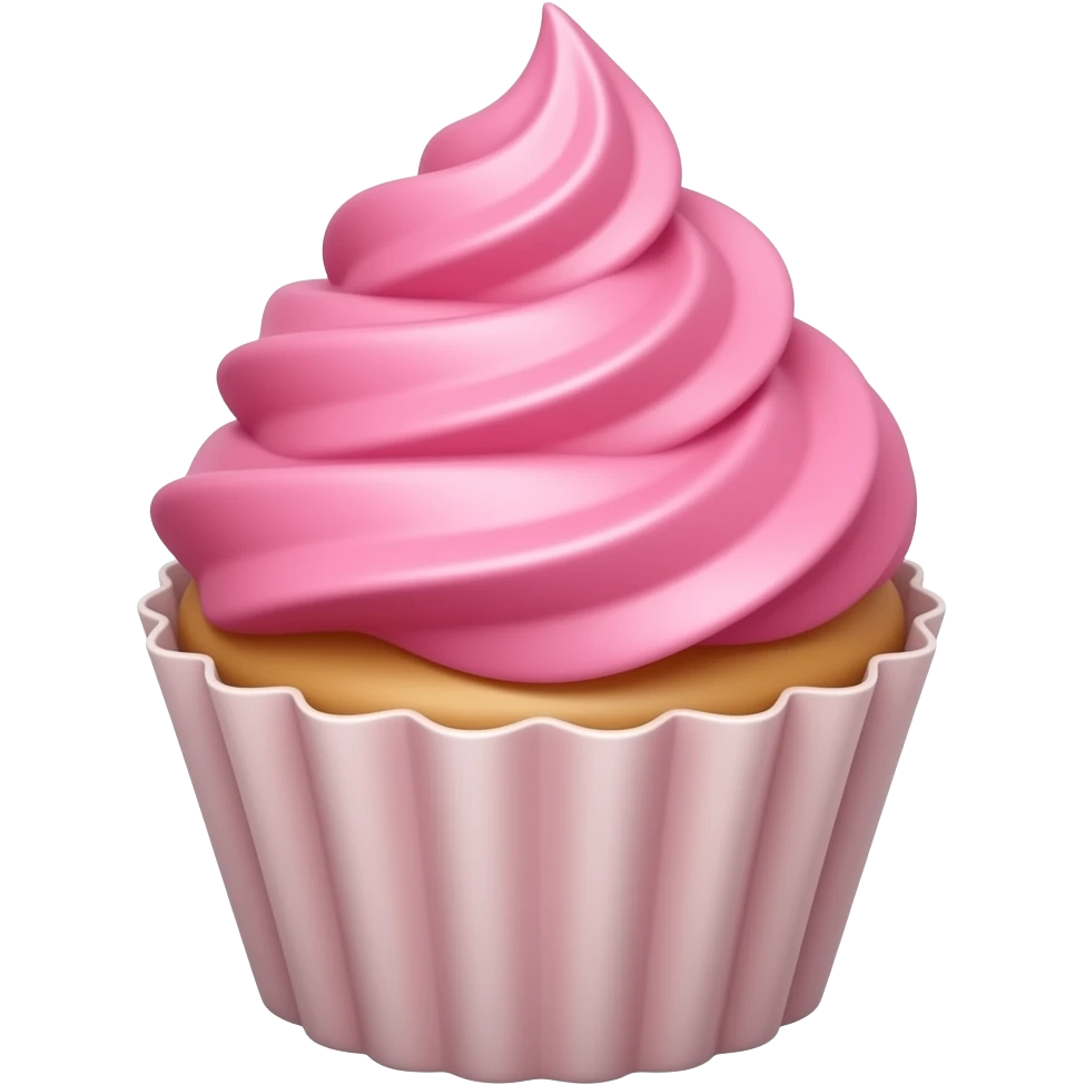 Cupcake with pink icing emoji