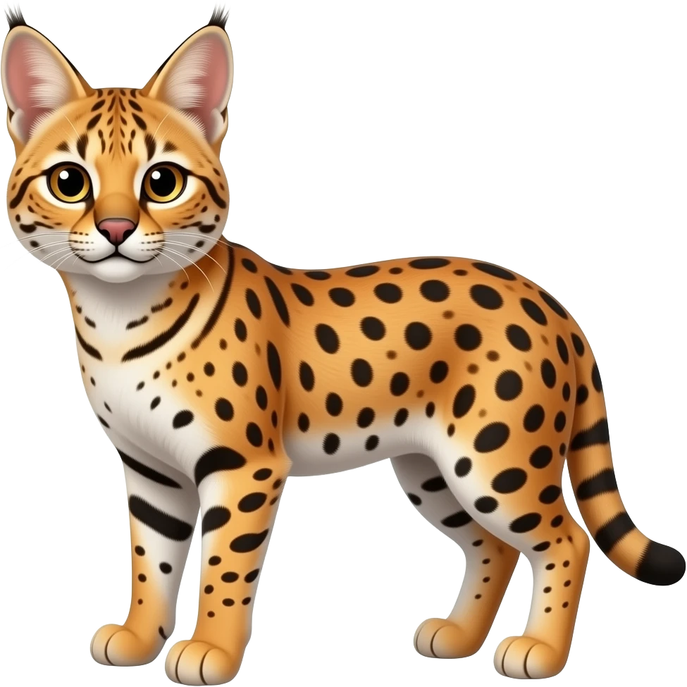 Serval, full body emoji