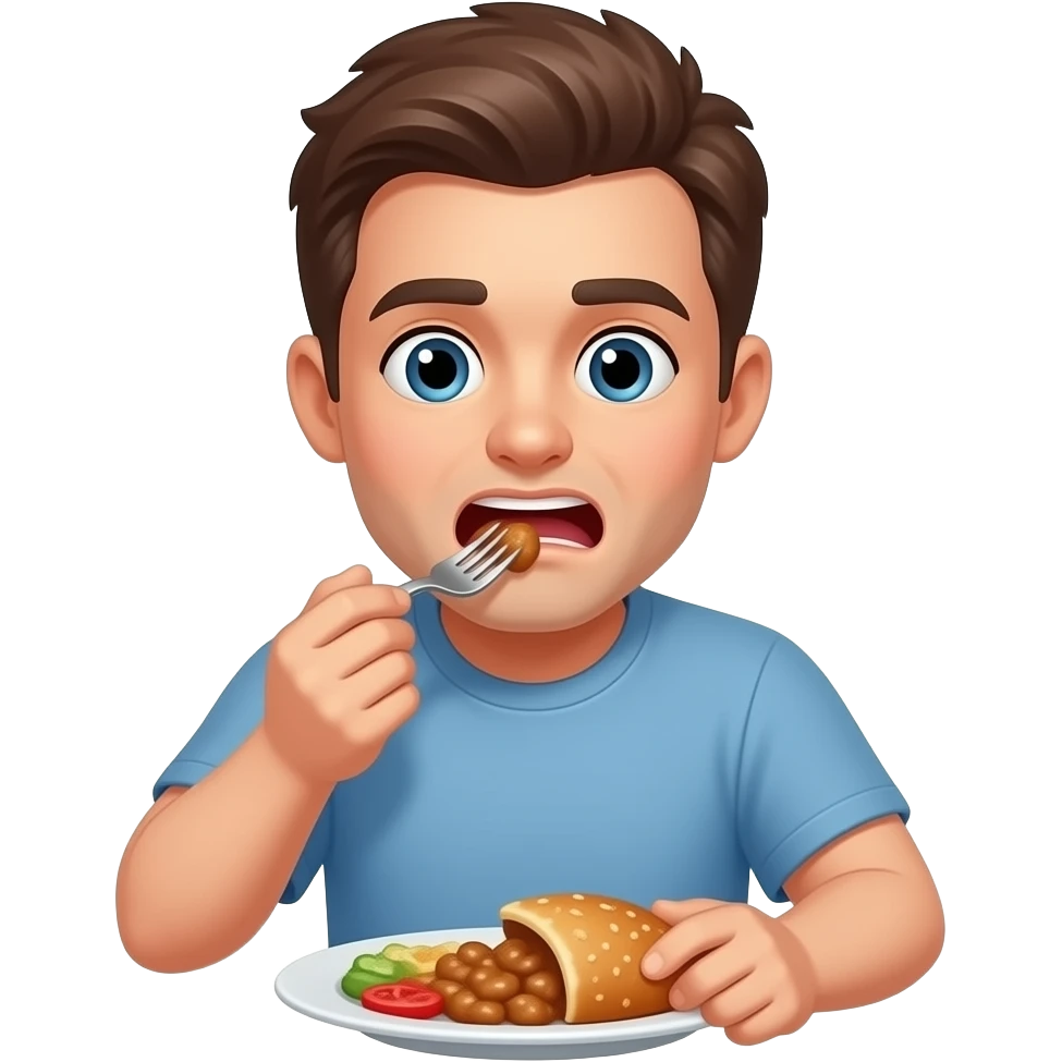 Make a guy eating diaherea emoji