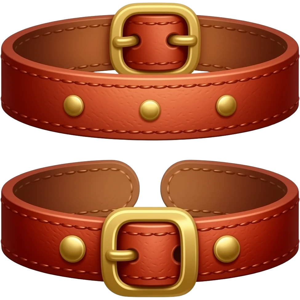 Rote Lederarmbänder emoji