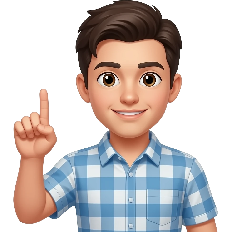 Парень показывает класс жест emoji