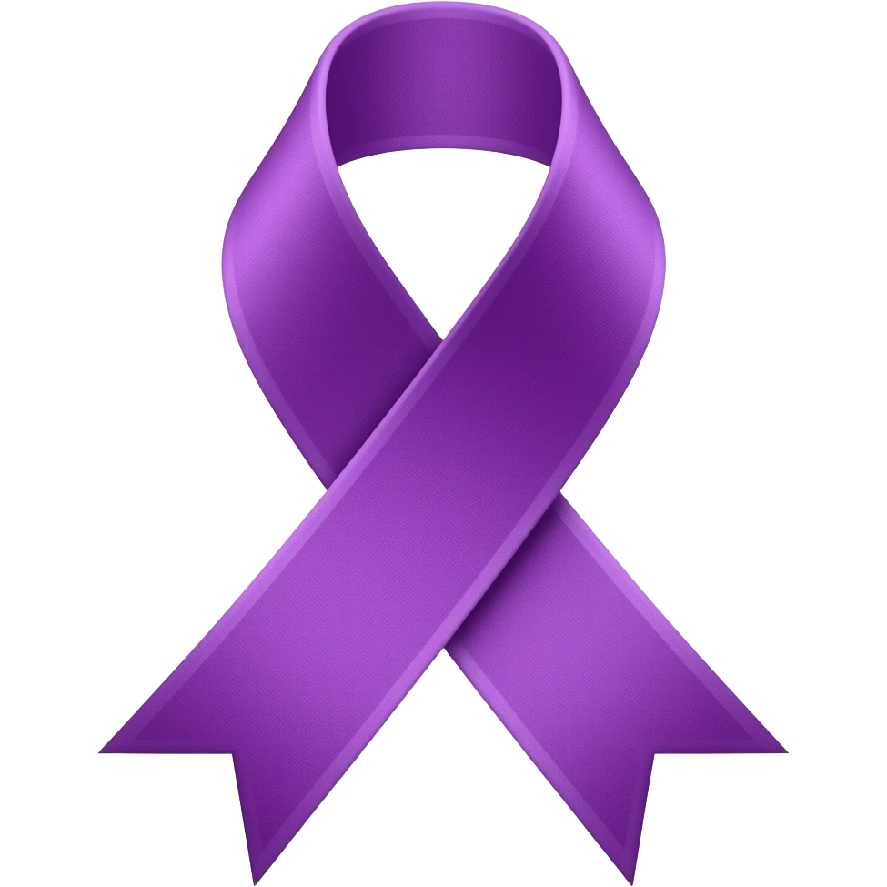 Listón morado emoji