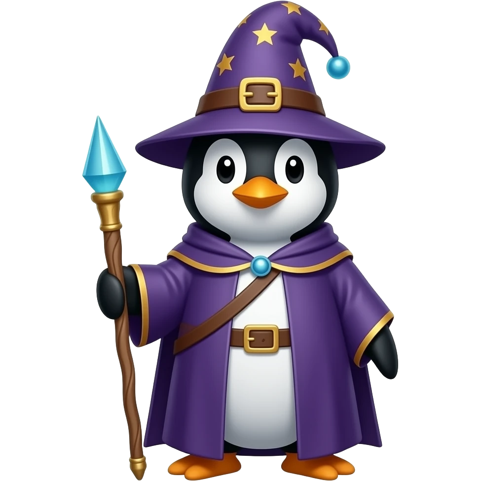 Penguin Wizard emoji
