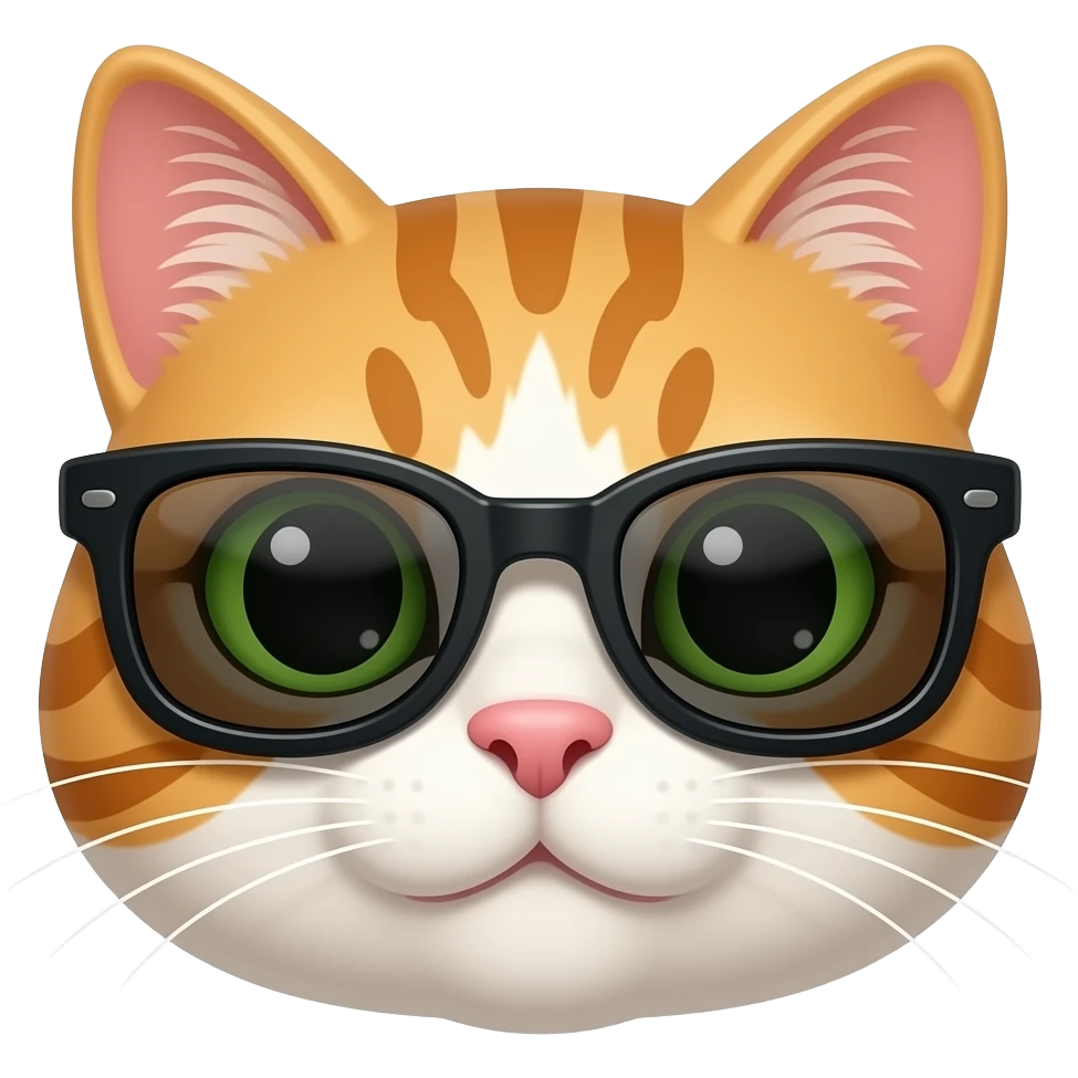 Cat wearing sunglasses emoji