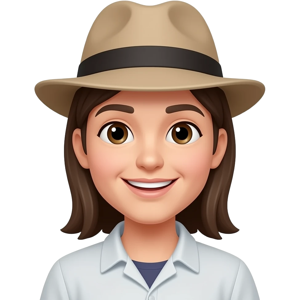 Şapkalı yüzü gülen bir keko yap emoji