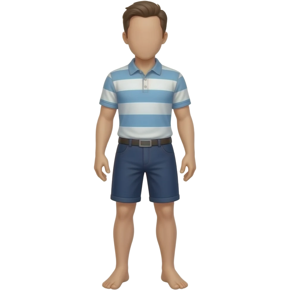 una persona blanca por completo sin rostro, parada de cuerpo completo emoji
