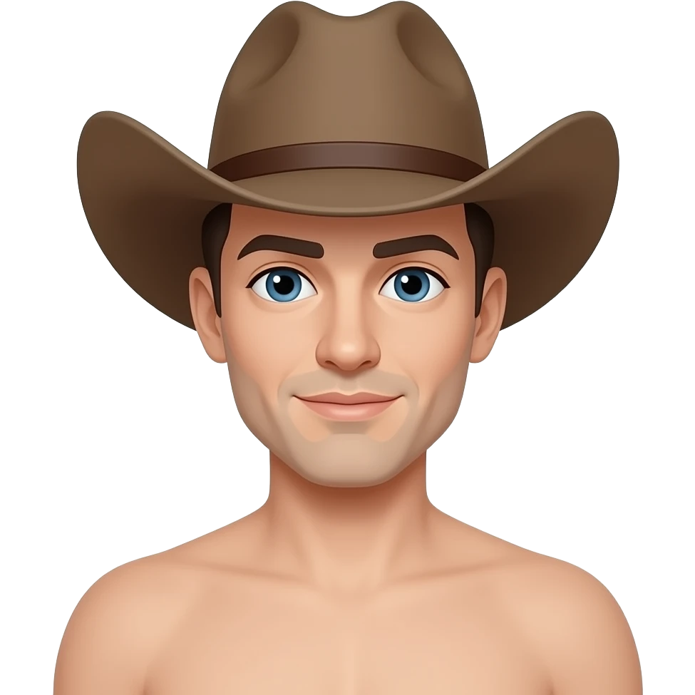 nude cowboy emoji