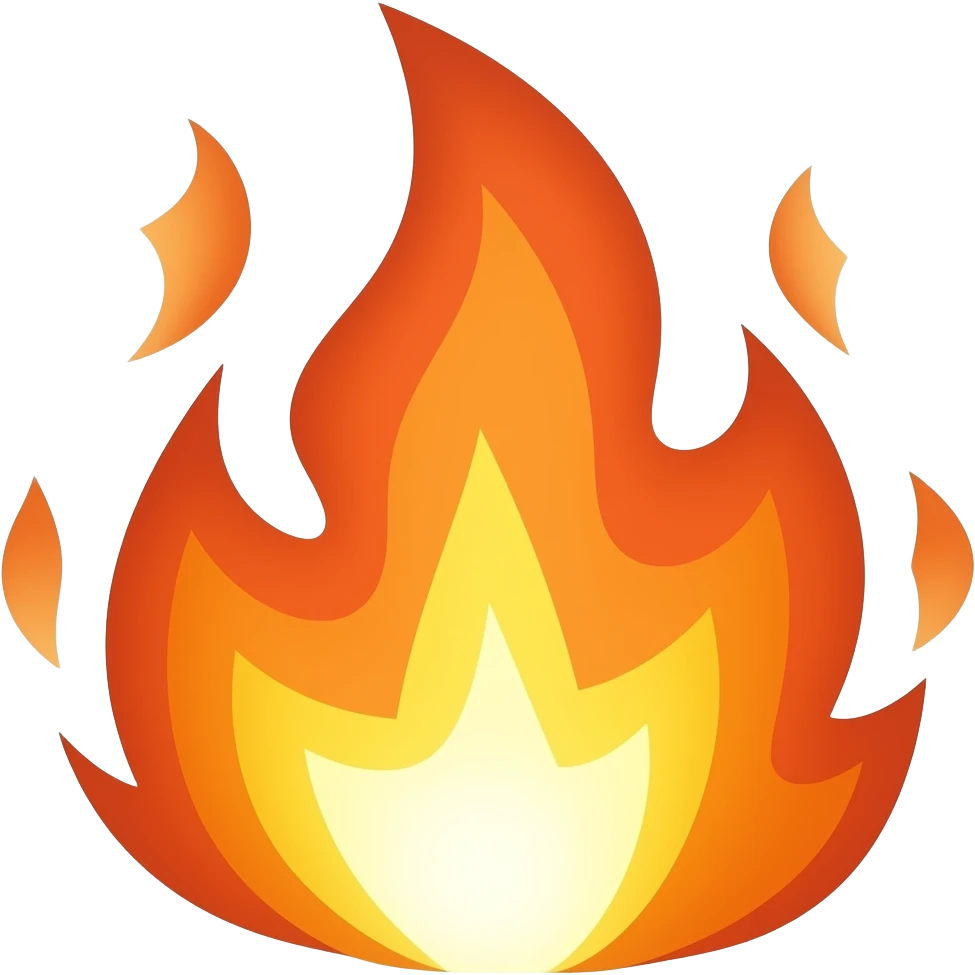 hot flame with fume emoji