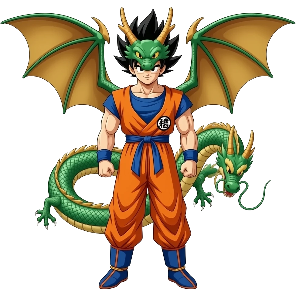 Shenron de dragon bal z en emoji réaliste emoji