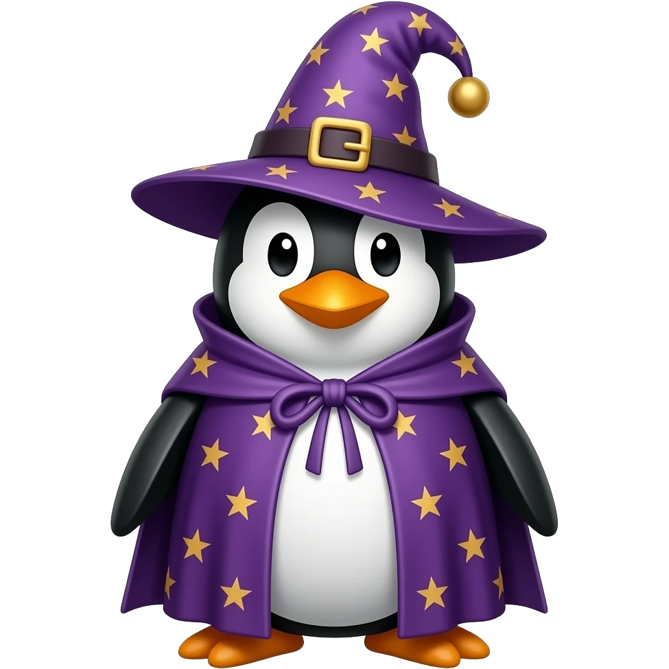 Penguin Wizard emoji
