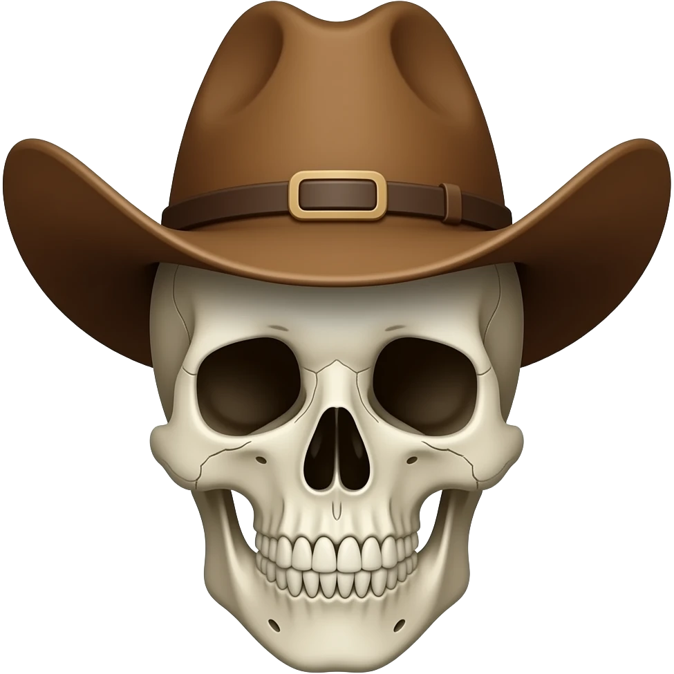 🤫+💀+🤠 emoji