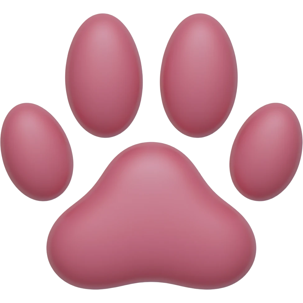 Pink wolf paw emoji