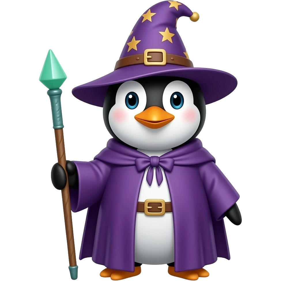 Penguin Wizard emoji