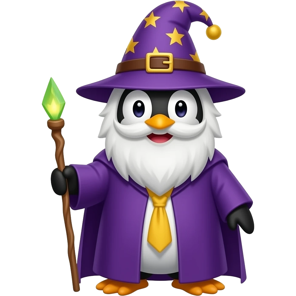 Penguin Wizard emoji