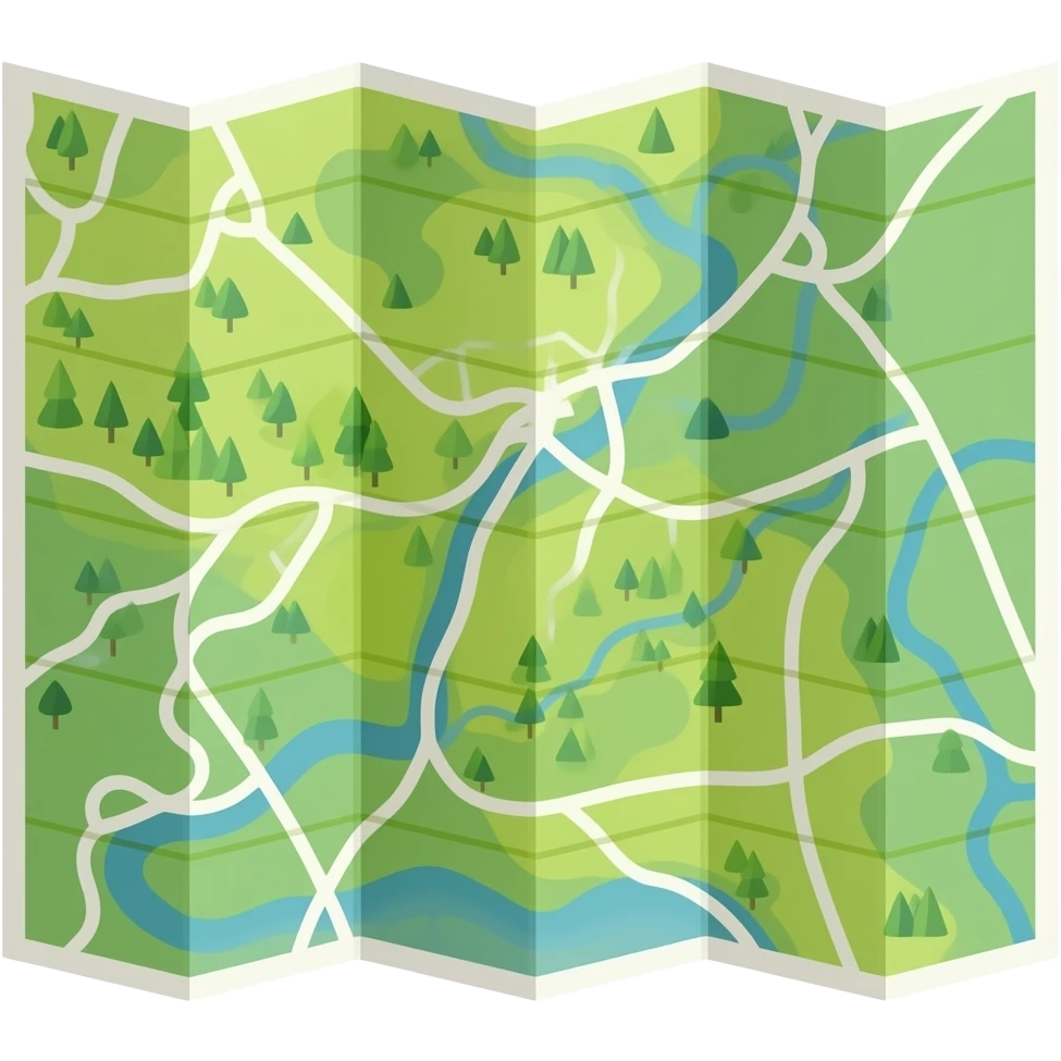 hiking foldable map emoji