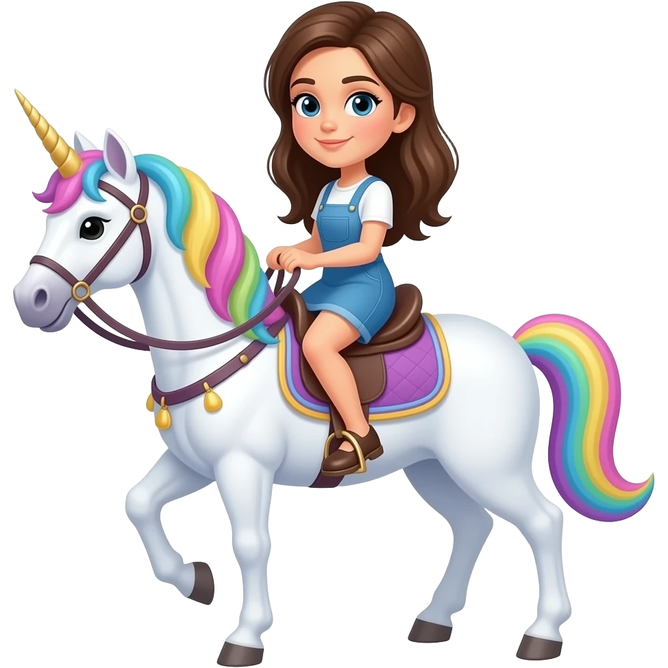 girl riding a unicorn emoji