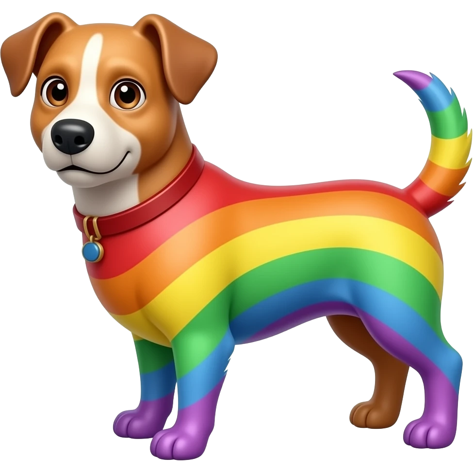 Rainbow dog emoji