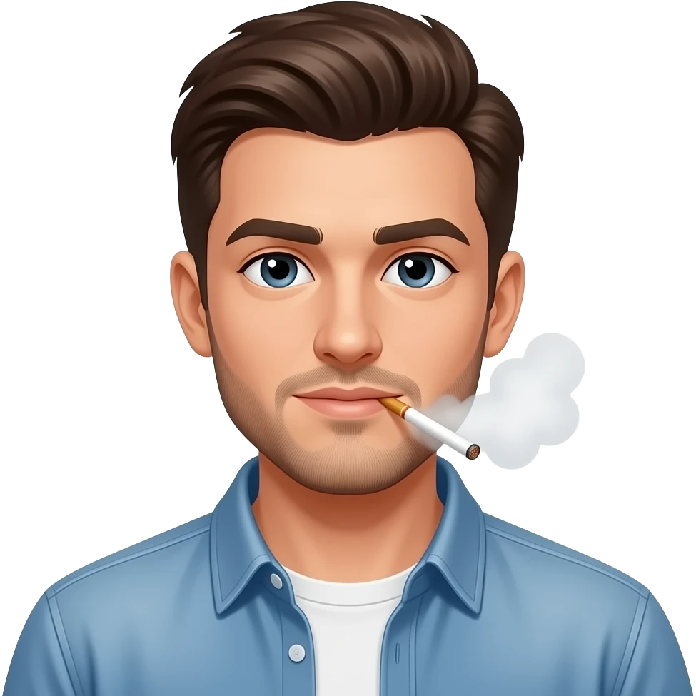 Guy vaping emoji