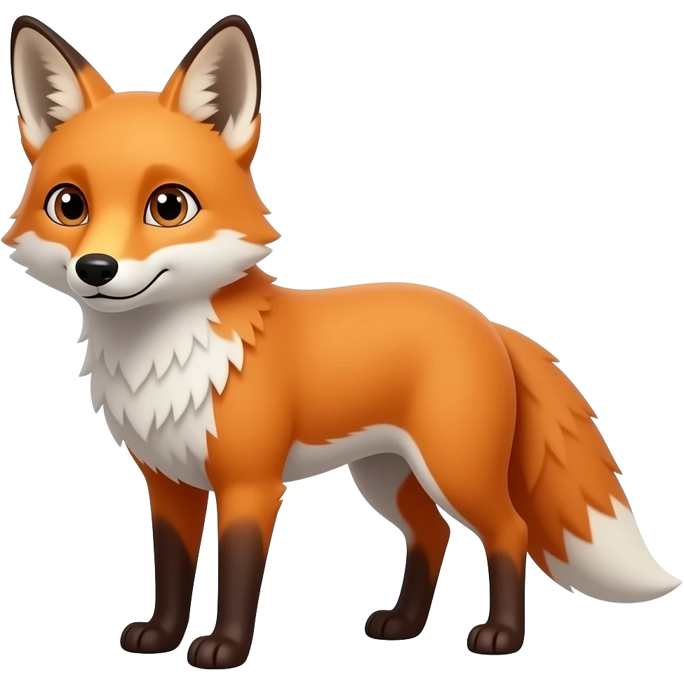 a fox with ai era emoji