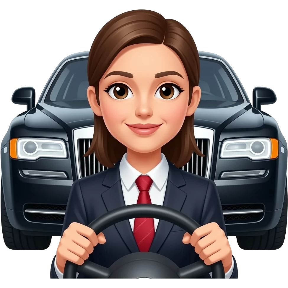 chaufeurin vor Luxuslimousine emoji