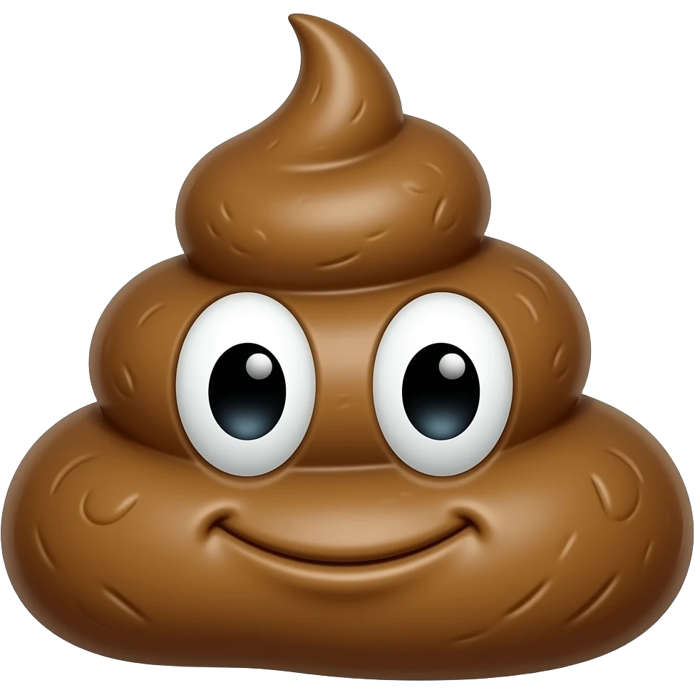 Super fat, obese, and immobile pile of poop emoji