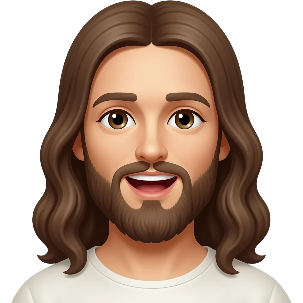 Jesus singing emoji