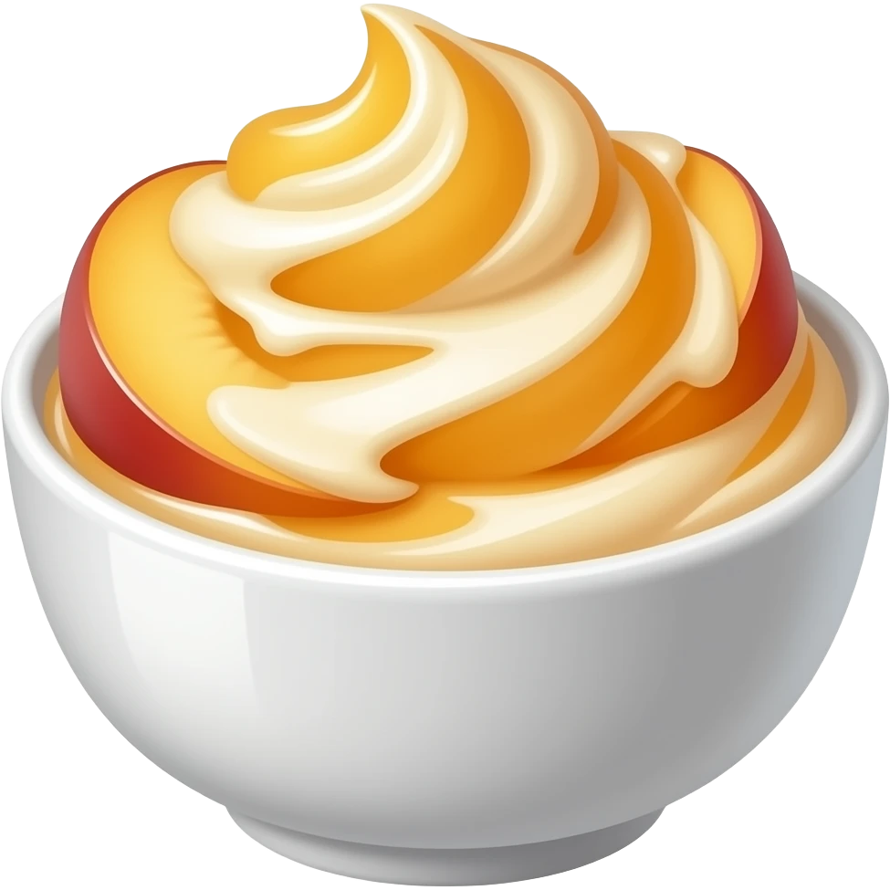 Creamed peach emoji