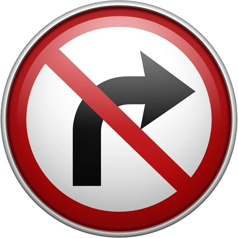 Wrong turn emoji