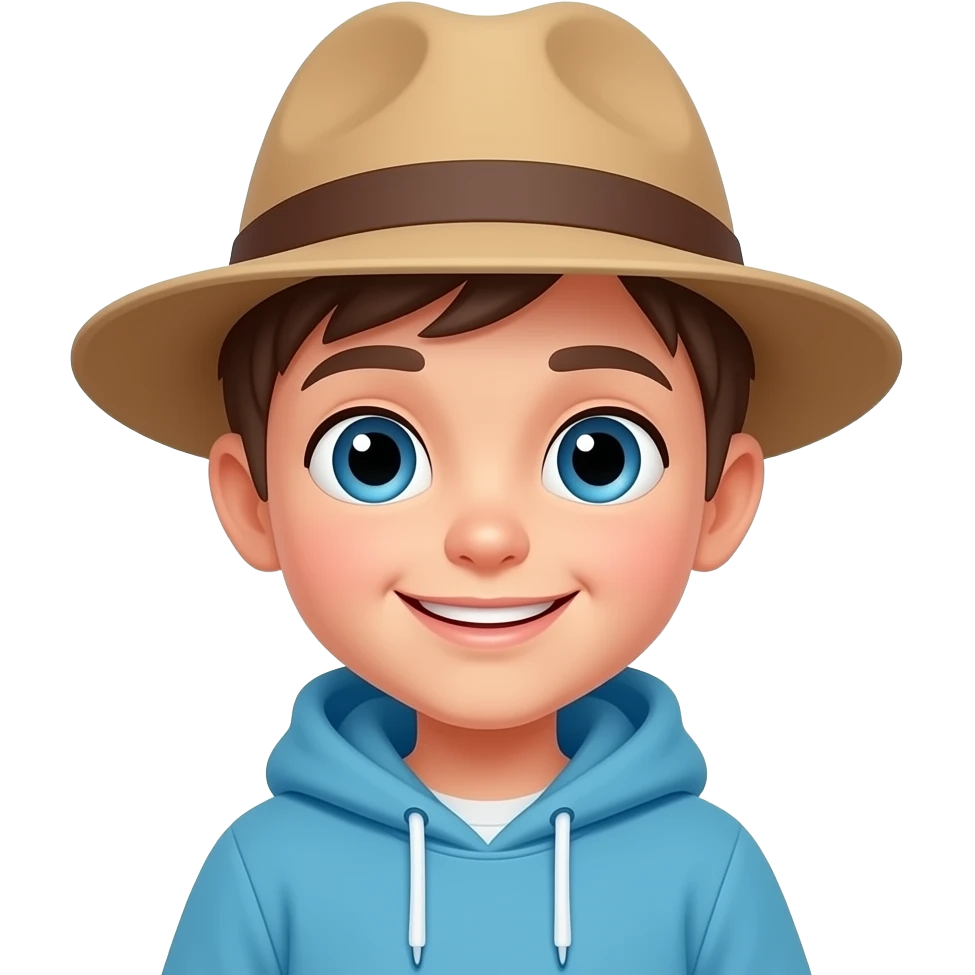 kid wearing a hat emoji