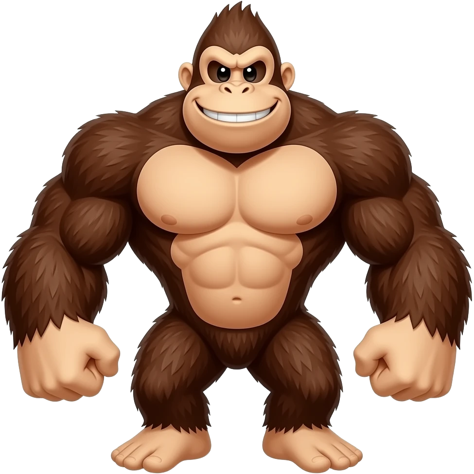 Make donkey kong with musles emoji