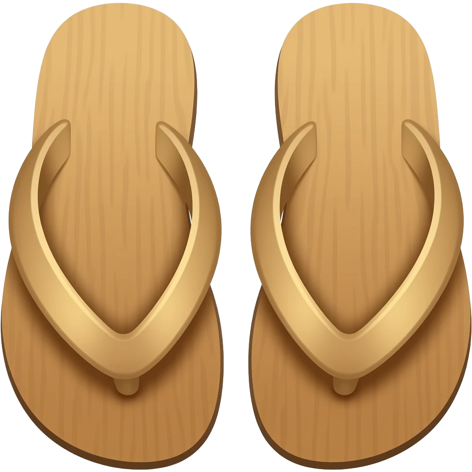 geta sandals, Japanese Wooden Sandals emoji