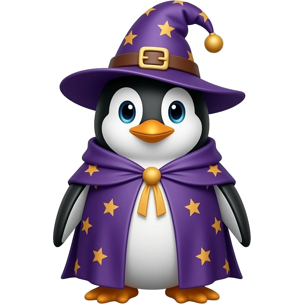 Penguin Wizard emoji
