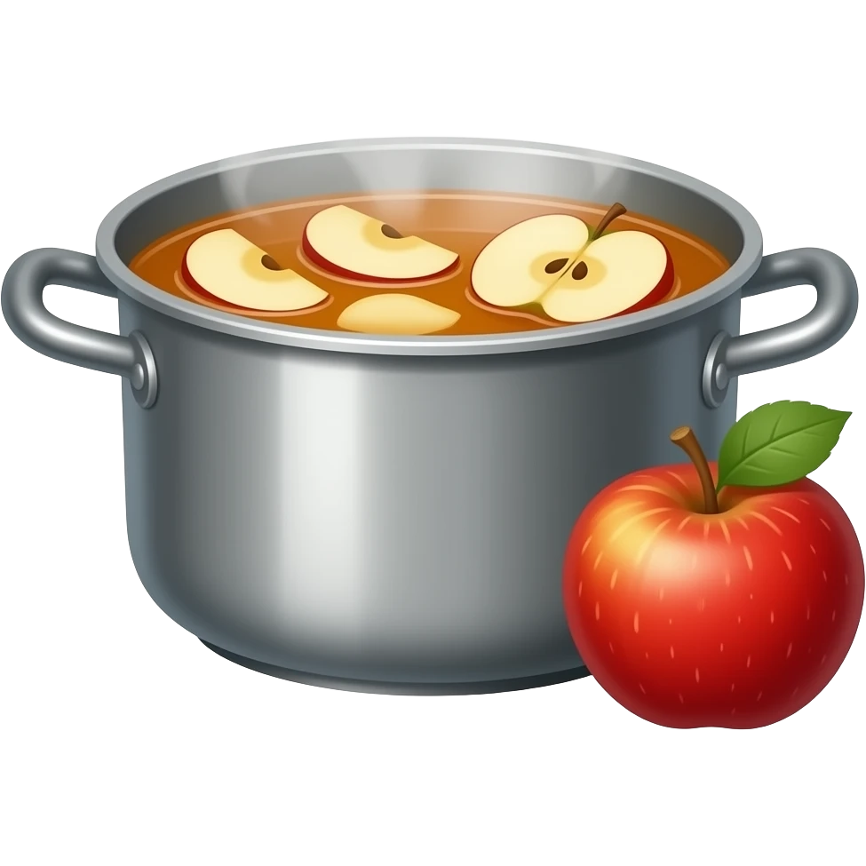 pot of homemade hot apple cider emoji | AI Emoji Generator
