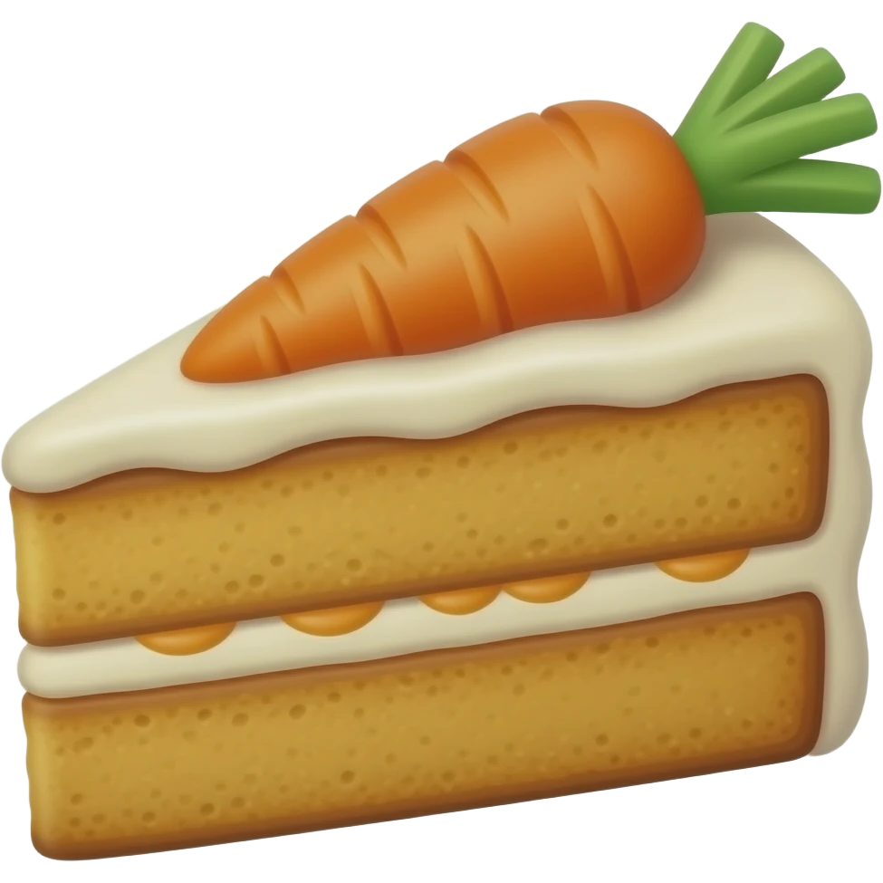 Cinematic realistic carrot cake emoji