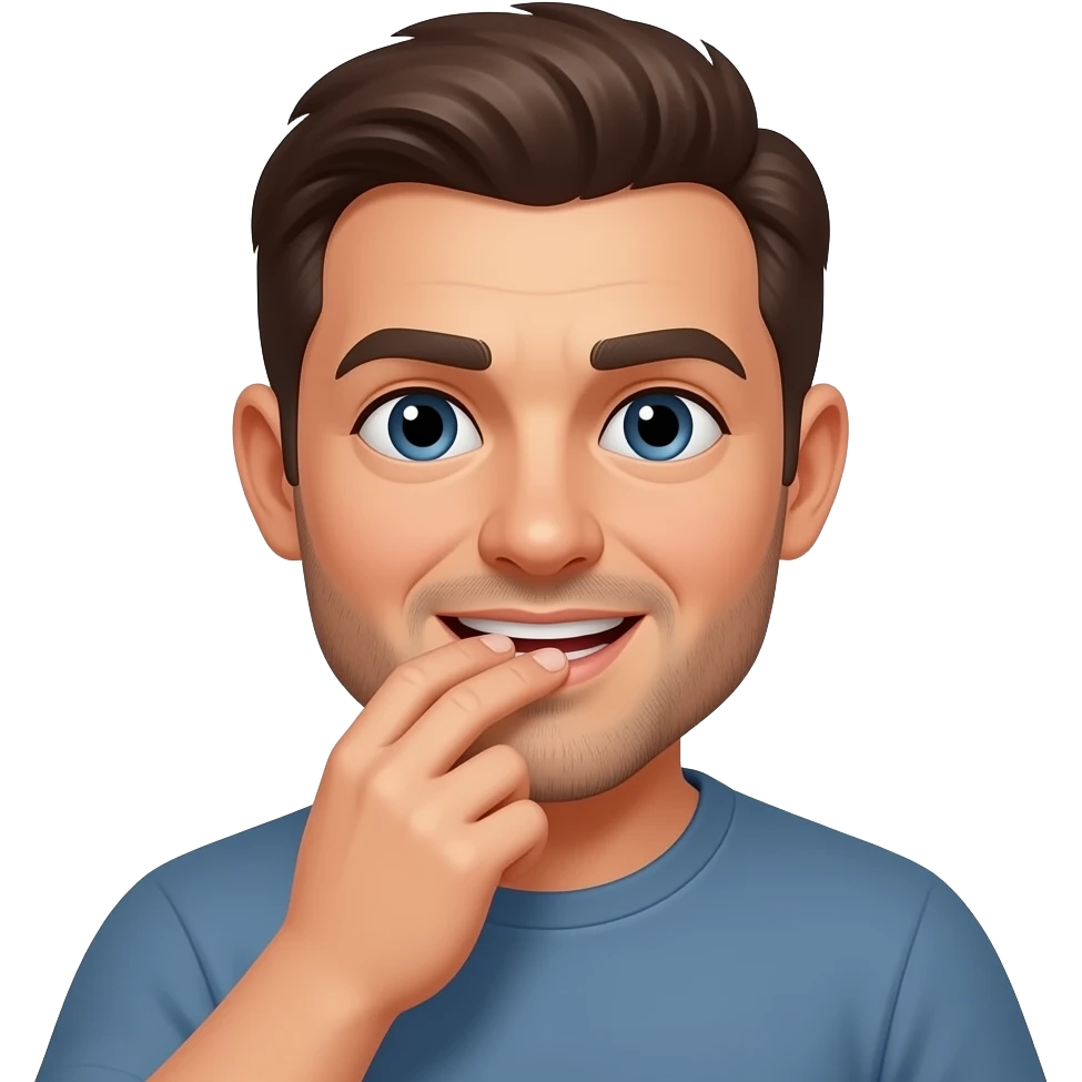 facet obgryzajacy paznocki e emoji
