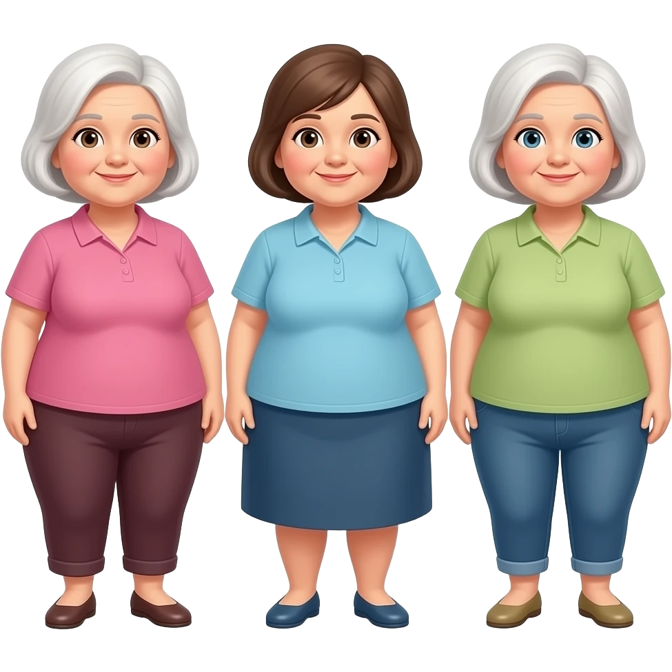 3 old gals that are fat 2 white blonde one dark blonde  3 old gals two  white blonde one dark blonde that are fat emoji