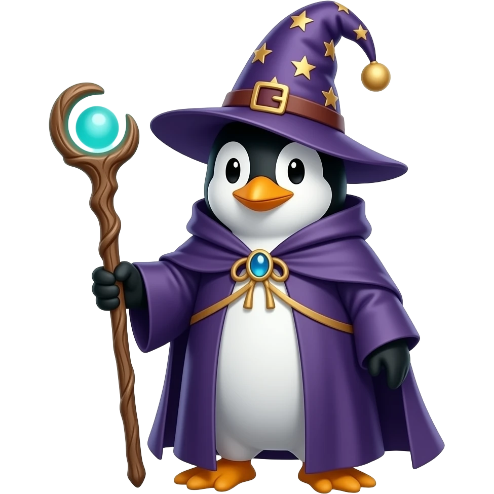 Penguin Wizard emoji