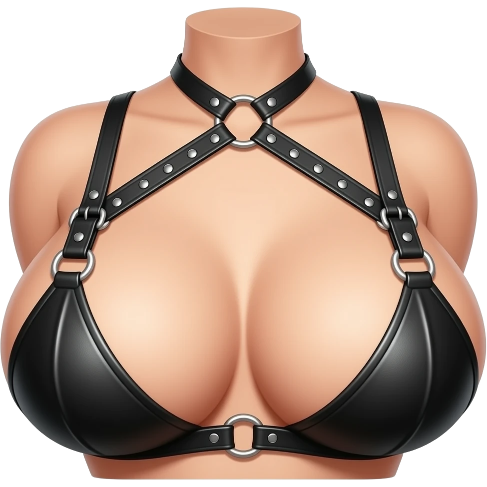 cummed tits in leather harness emoji