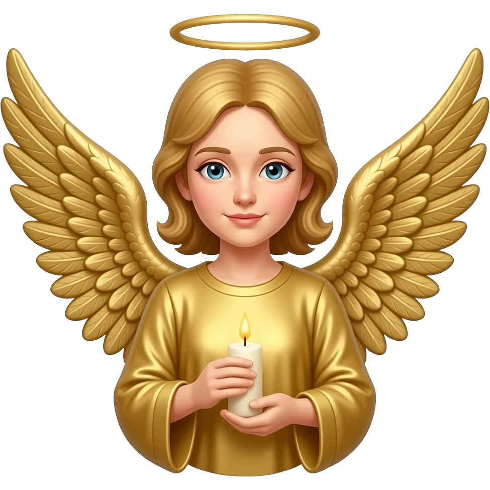Gold angel statue emoji