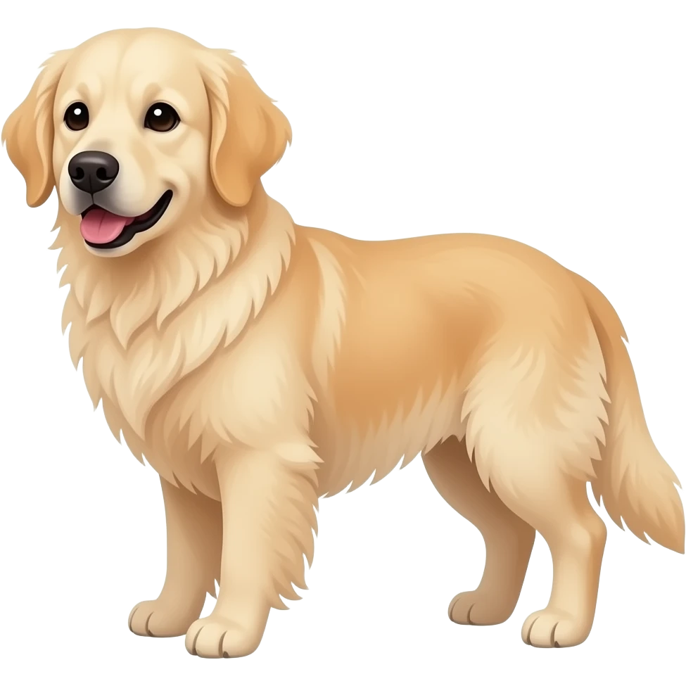 white english cream golden retriever emoji