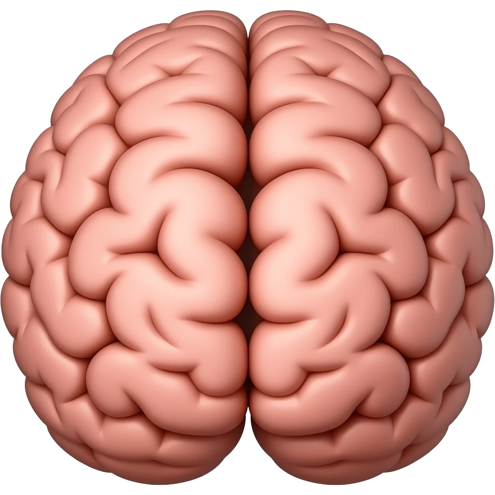 front view brain emoji