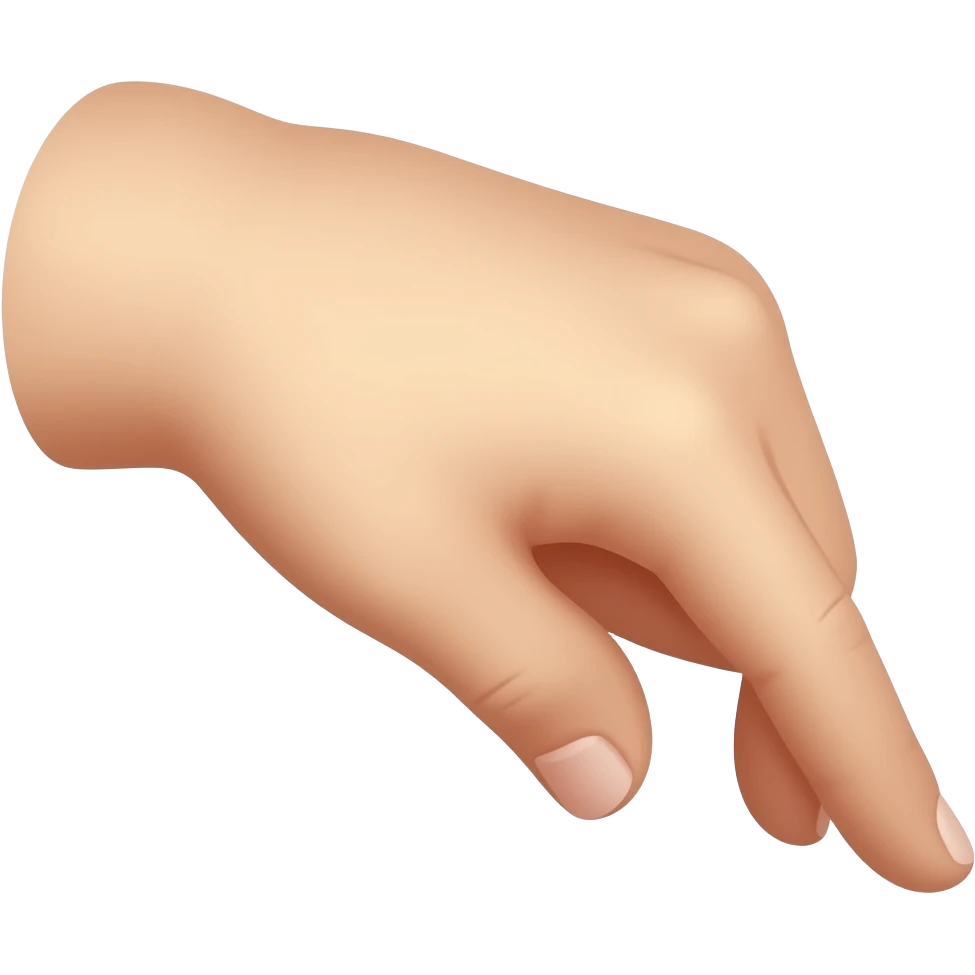 Index and middle finger facing down the middle with thumb out emoji